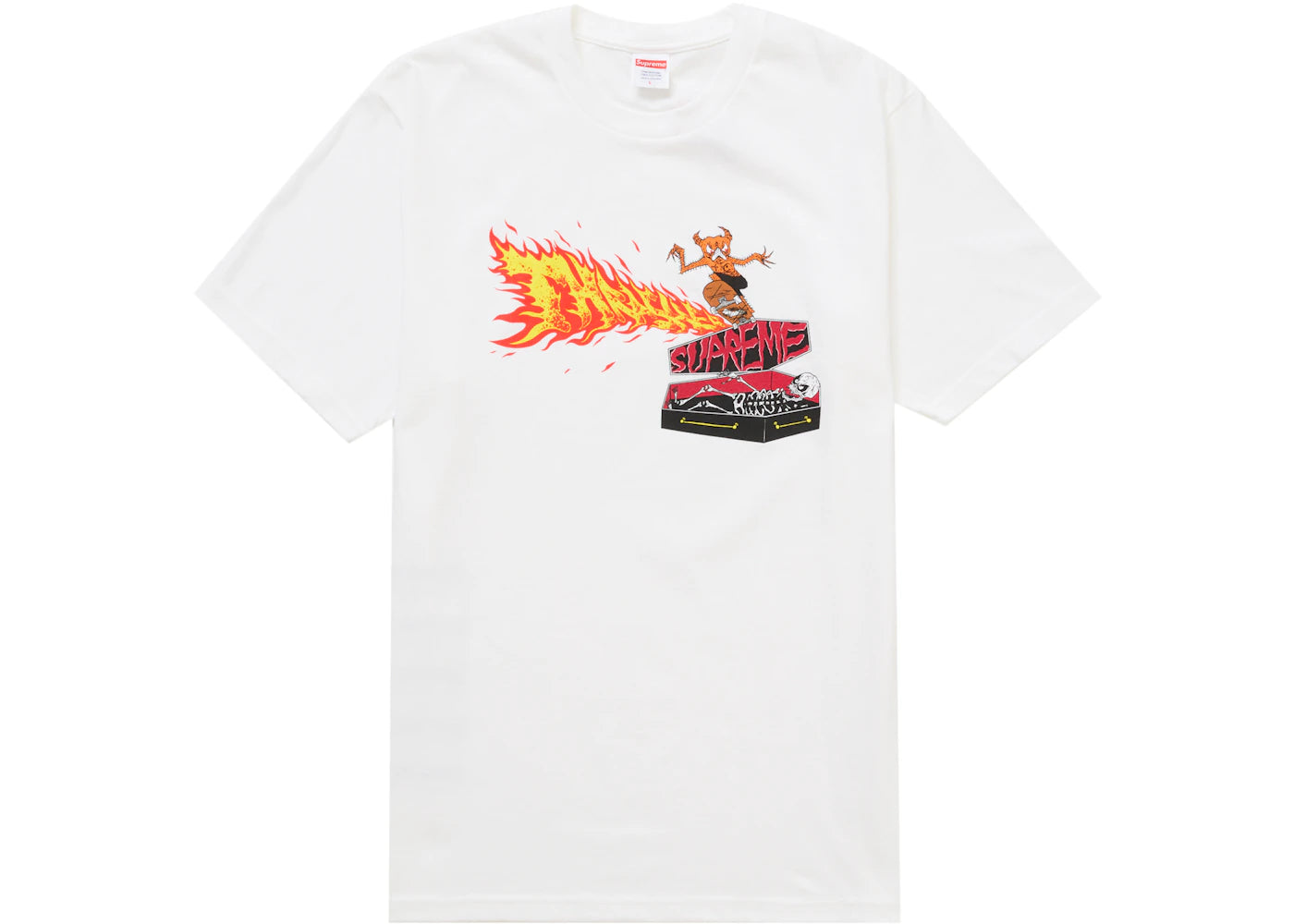 Supreme Thrasher Back Tail Tee White - vue secondaire A
