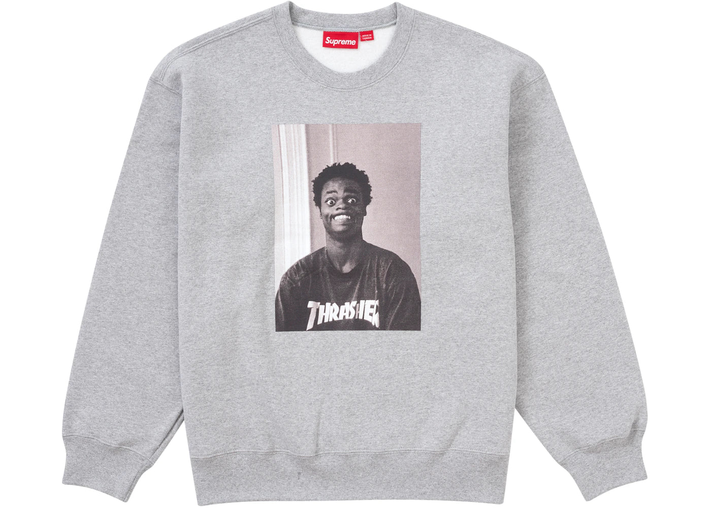 Supreme Thrasher Crewneck Heather Grey - vue 360