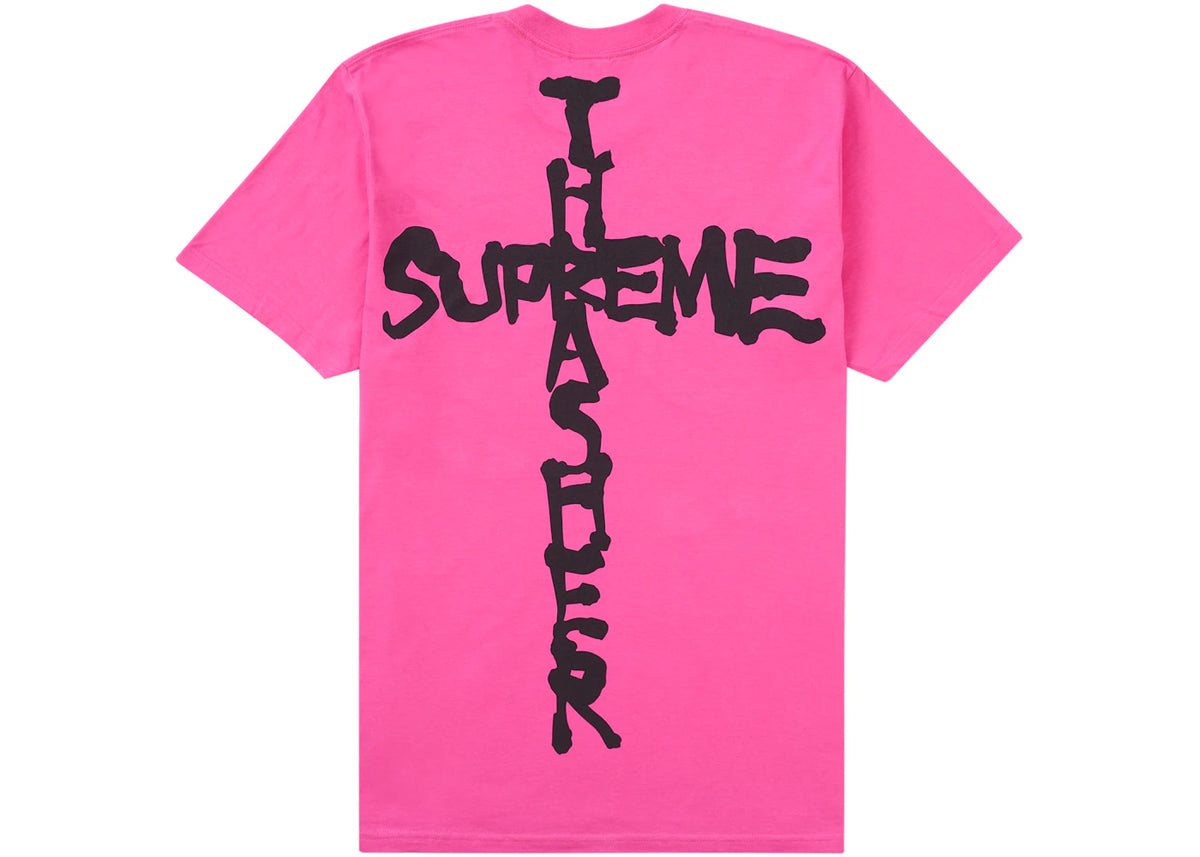 Supreme Thrasher Cross Tee Fuchsia - vue secondaire A