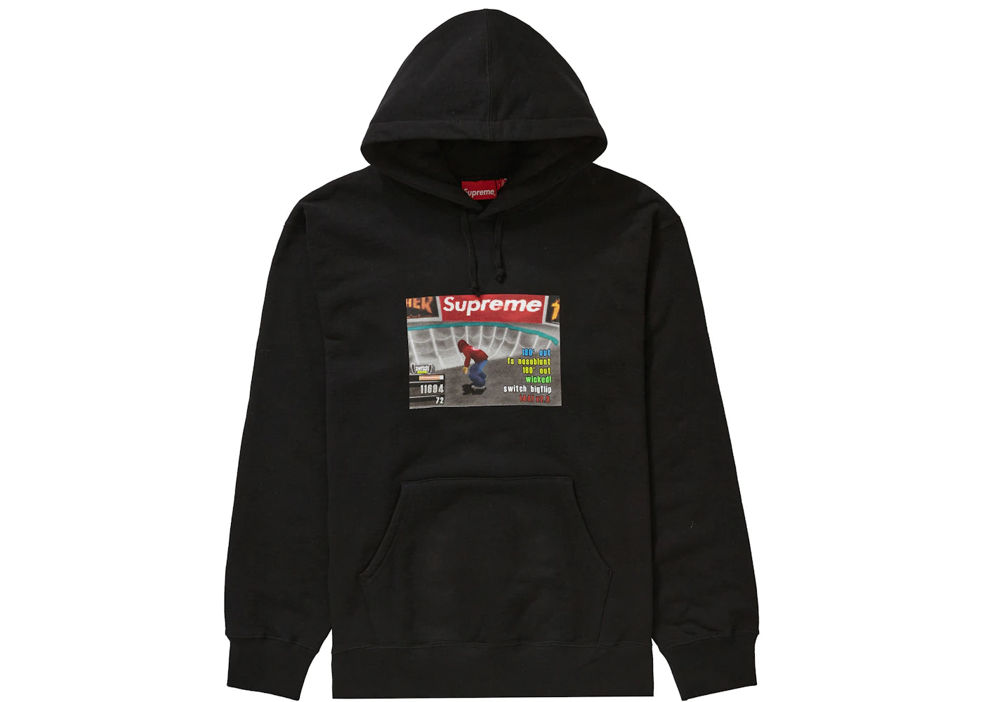 Supreme Thrasher Hooded Sweatshirt Black - vue 360