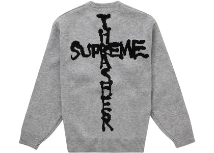 Supreme Thrasher Sweater (FW24) Heather Grey - apparel view 2