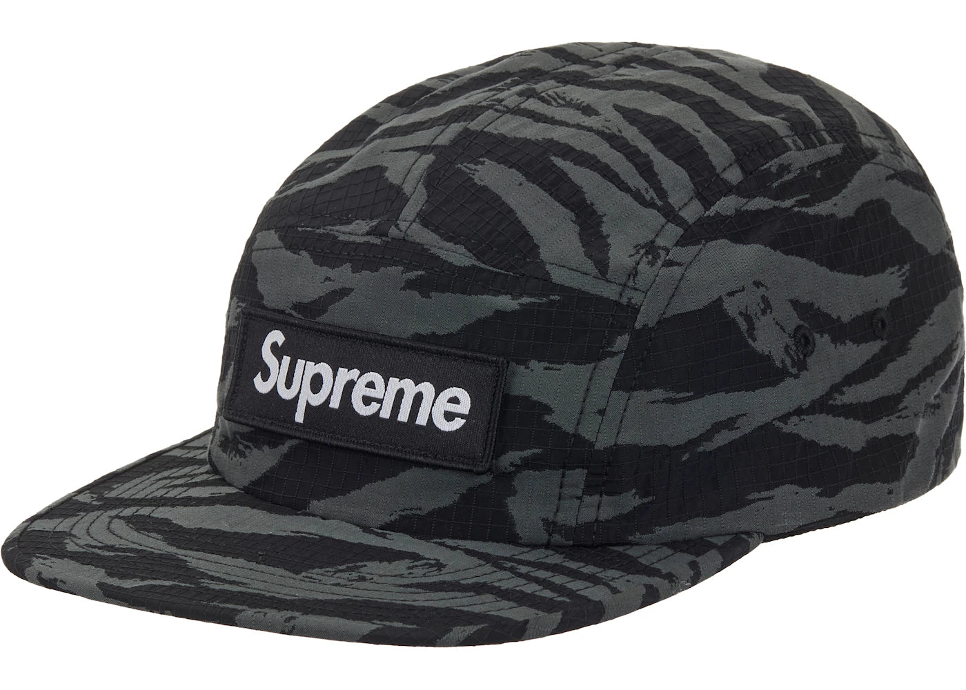 Supreme Tiger Camo Ripstop Camp Cap Black - vue secondaire A