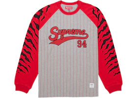 Supreme Tiger Raglan L/S Top Grey - vue 360