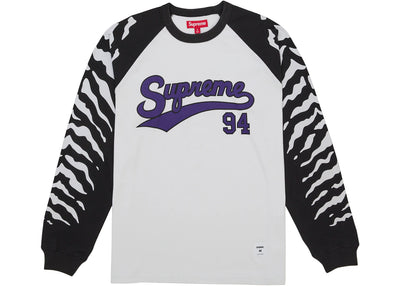Supreme Tiger Raglan L/S Top White