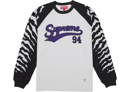 Supreme Tiger Raglan L/S Top White - authentic Supreme product