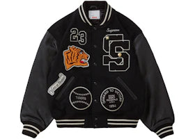 Supreme Tiger Varsity Jacket Black