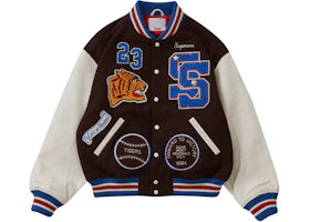 Supreme Tiger Varsity Jacket Brown
