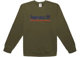 Supreme Timberland Crewneck Dark Olive
