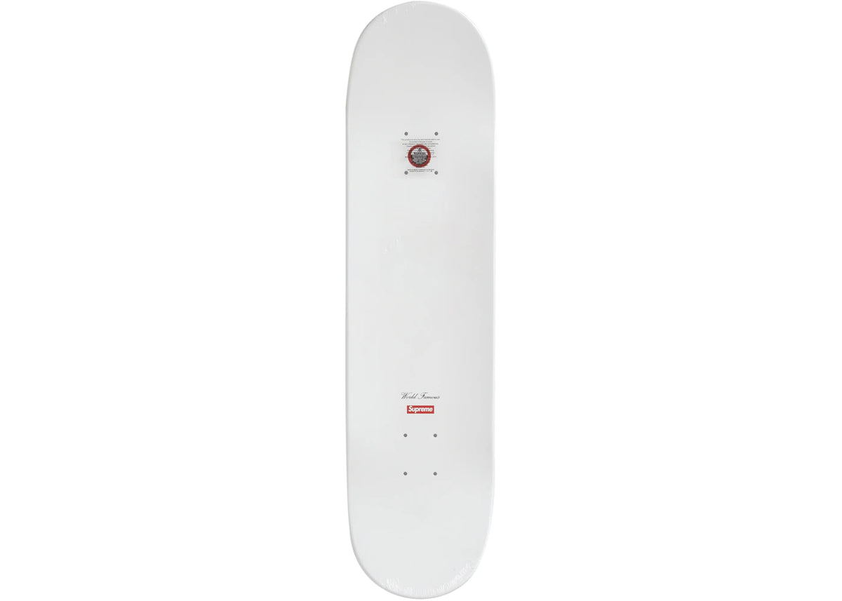 Supreme Tonal Box Logo Skateboard Deck White - vue secondaire A
