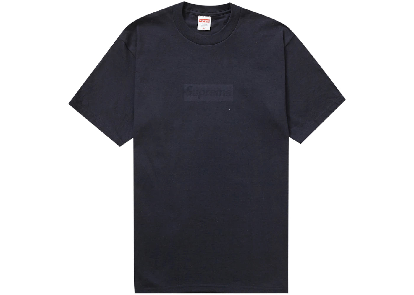 Supreme Tonal Box Logo Tee Navy - vue 360