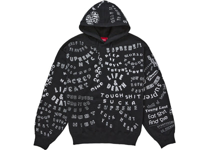 Supreme Too Deadly Hooded Sweatshirt Black - authentic Supreme apparel