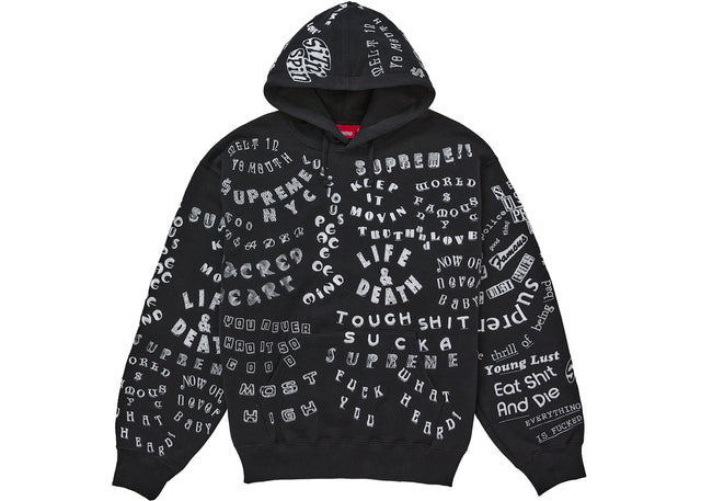 Supreme Too Deadly Hooded Sweatshirt Black