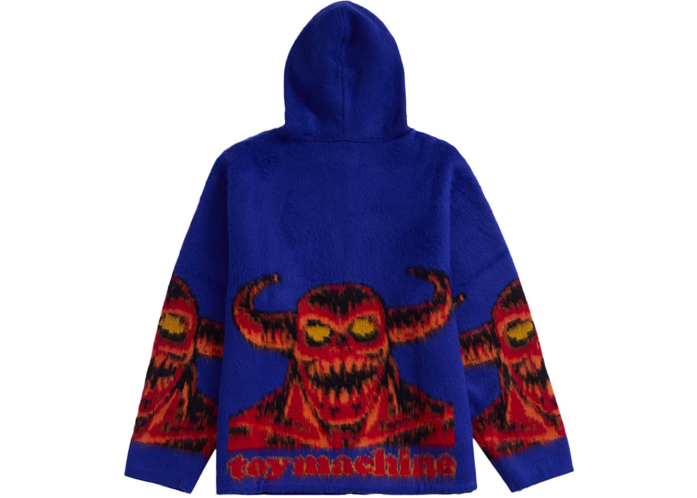Supreme Toy Machine Zip Up Hooded Sweater Blue - vue secondaire B