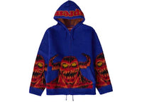 Supreme Toy Machine Zip Up Hooded Sweater Blue