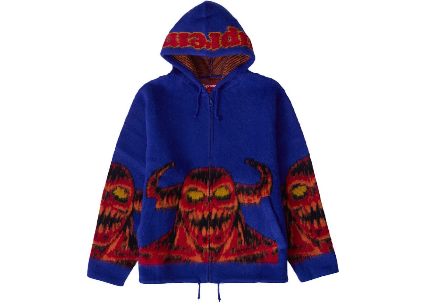 Supreme Toy Machine Zip Up Hooded Sweater Blue - vue secondaire A