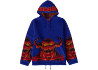 Supreme Toy Machine Zip Up Hooded Sweater Blue