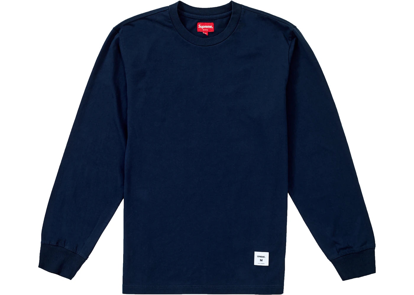 Supreme Trademark L/S Top Navy - vue secondaire A