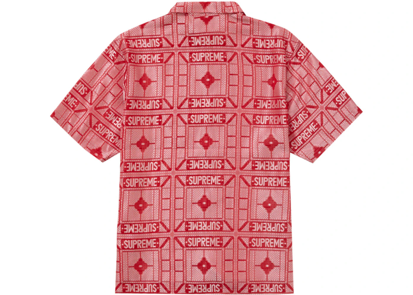 Supreme Tray Jacquard S/S Shirt Red - vue secondaire B