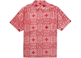 Supreme Tray Jacquard S/S Shirt Red