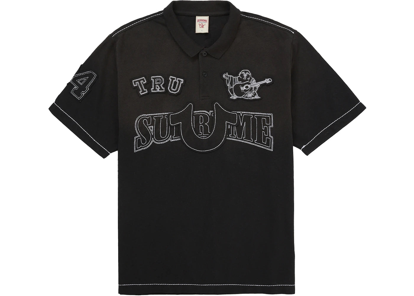 Supreme True Religion Applique Polo Black - vue secondaire A