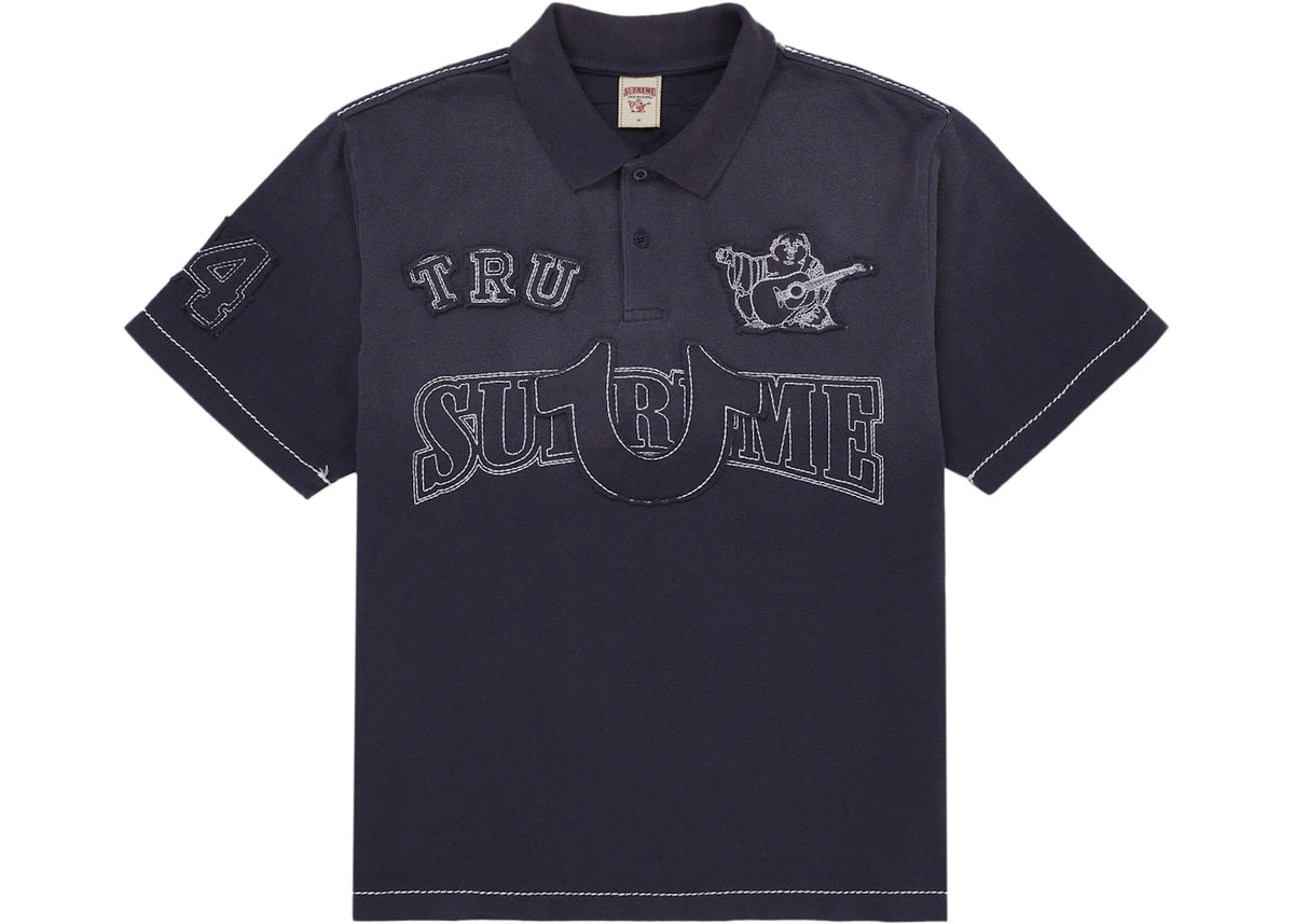 Supreme True Religion Applique Polo Navy - vue 360