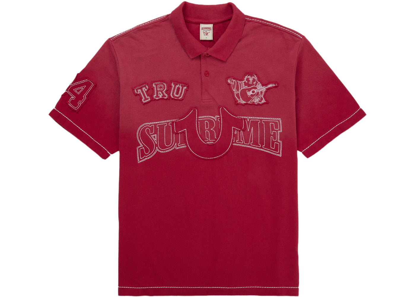 Supreme True Religion Applique Polo Red - vue 360