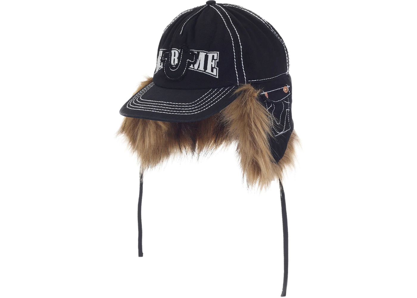 Supreme True Religion Earflap 5-Panel Black - vue secondaire B