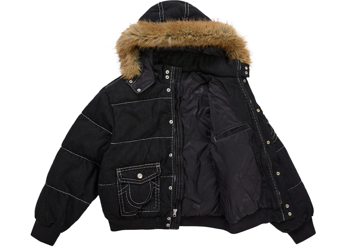 Supreme True Religion Puffer Jacket Black - vue secondaire A