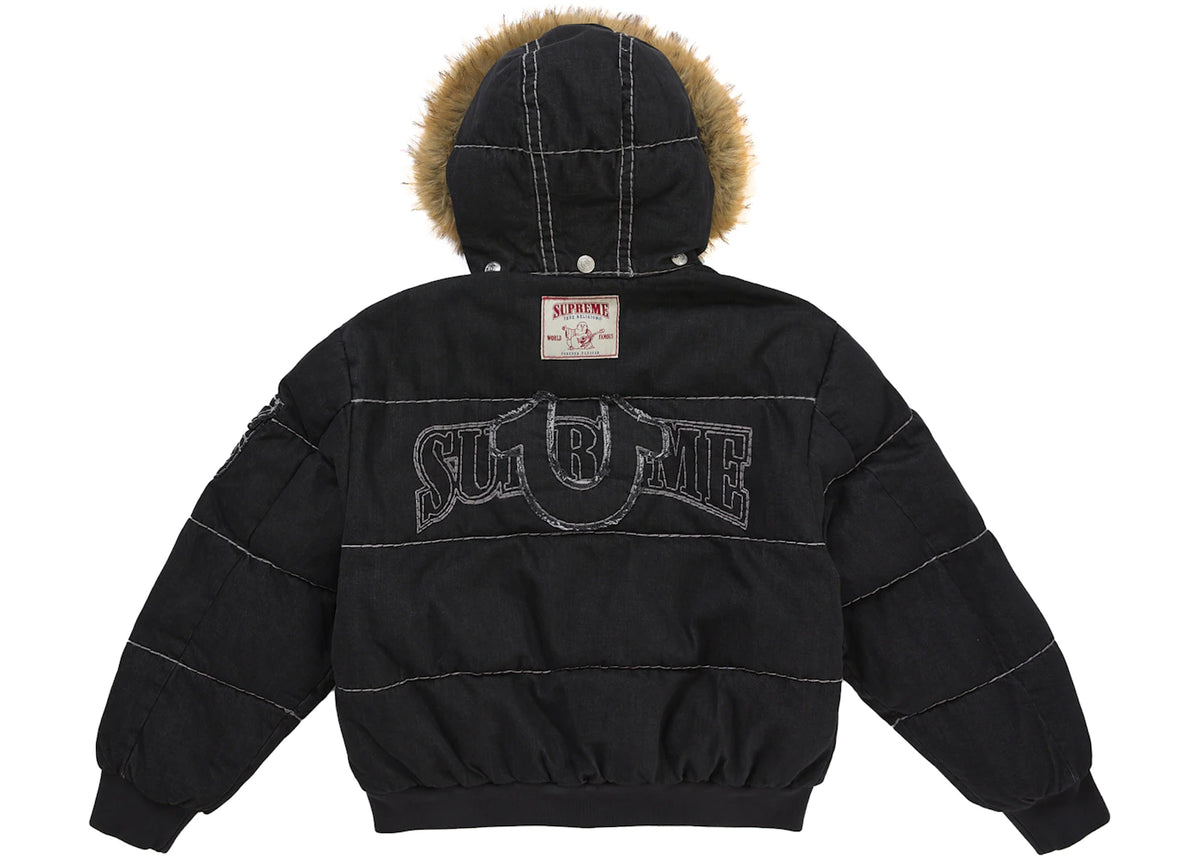 Supreme True Religion Puffer Jacket Black - vue secondaire B