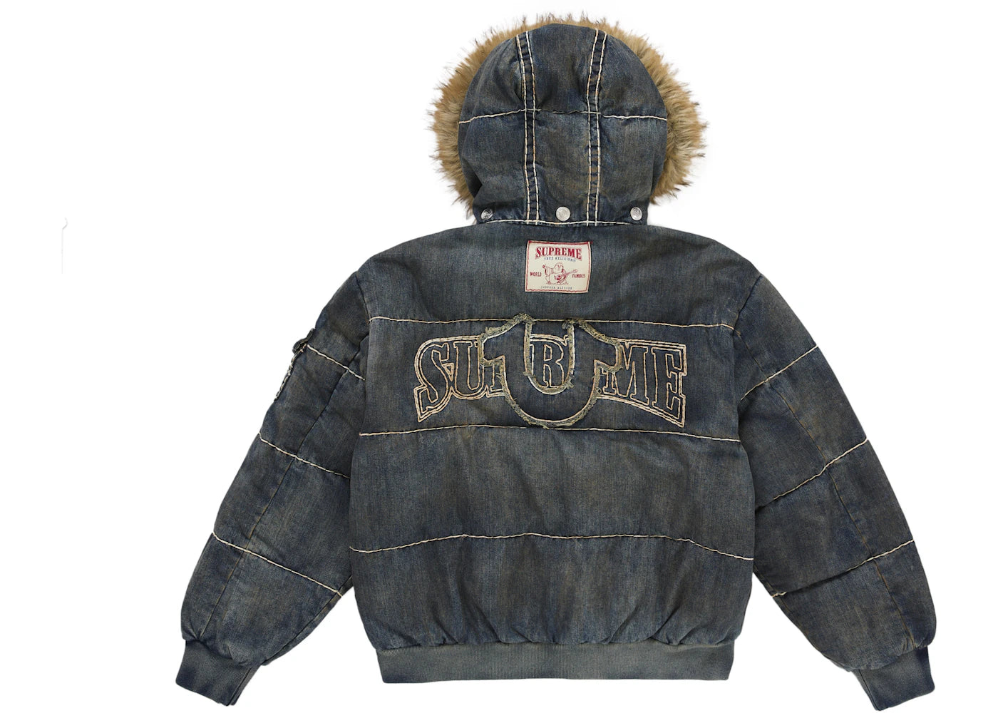 Supreme True Religion Puffer Jacket Navy - vue secondaire B