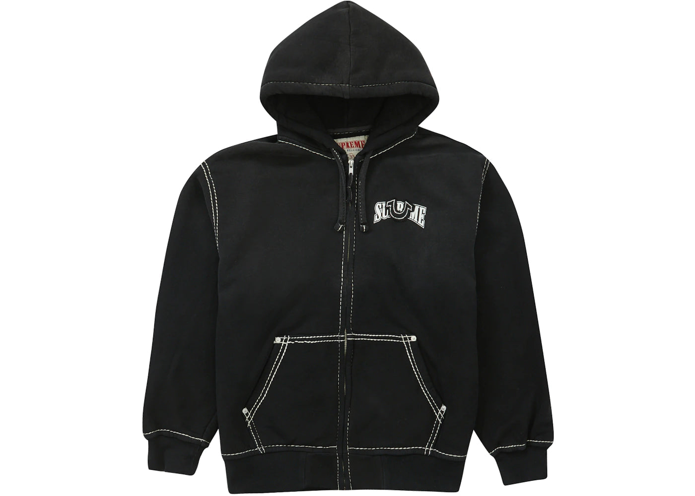 Supreme True Religion Zip Up Hooded Sweatshirt (FW22) Black - vue secondaire A