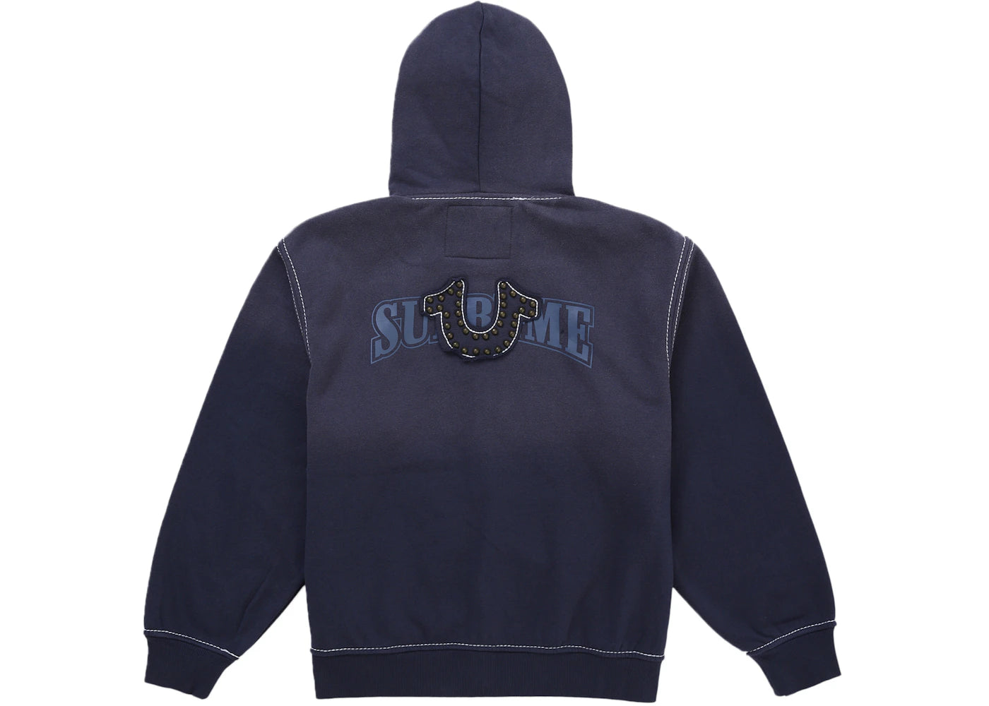 Supreme True Religion Zip Up Hooded Sweatshirt (FW25) Navy - vue secondaire B