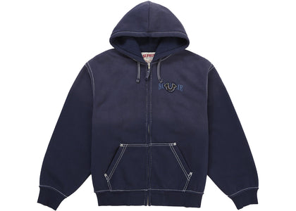 Supreme True Religion Zip Up Hooded Sweatshirt (FW25) Navy - apparel view 2