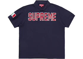 Supreme Twill Appliqué Polo Navy - vue 360