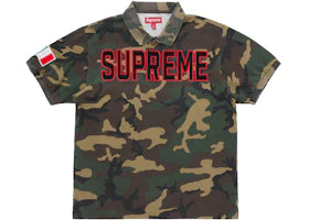 Supreme Twill Appliqué Polo Woodland Camo - vue 360