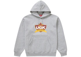 Supreme UGK Hooded Sweatshirt Heather Grey - authentic Supreme apparel