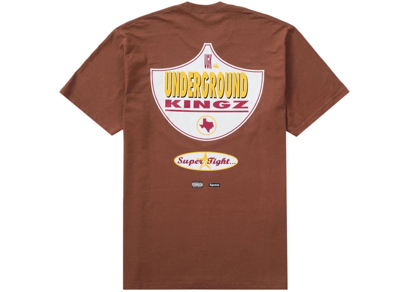 Supreme UGK Super Tight Tee Brown - vue secondaire A