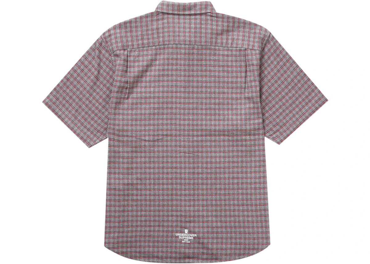Supreme UNDERCOVER S/S Flannel Shirt Grey Plaid - vue secondaire B