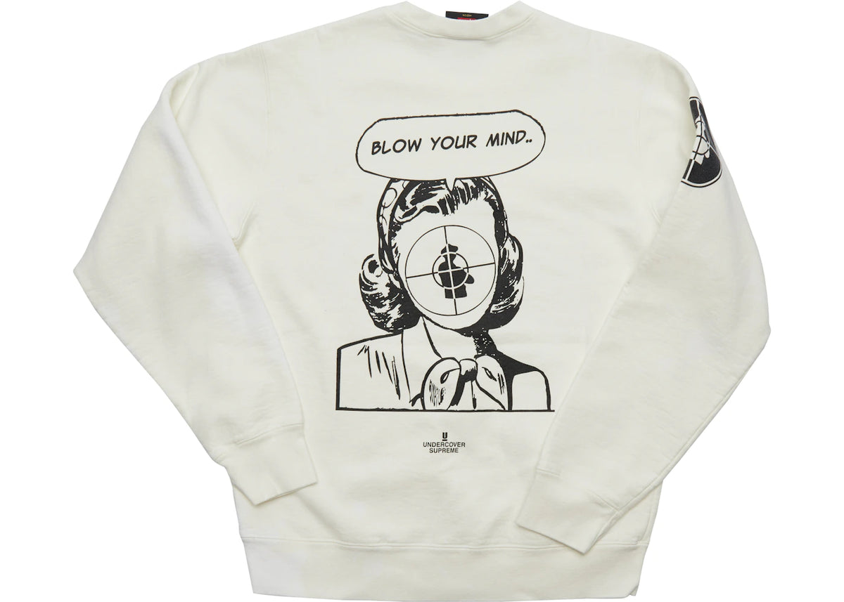 Supreme UNDERCOVER/Public Enemy Crewneck Sweatshirt White - vue secondaire B