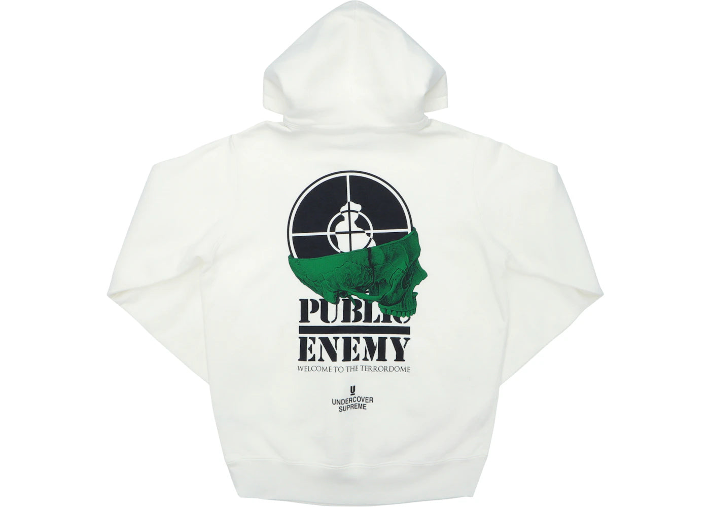 Supreme UNDERCOVER/Public Enemy Terrordome Hooded Sweatshirt White - vue secondaire B