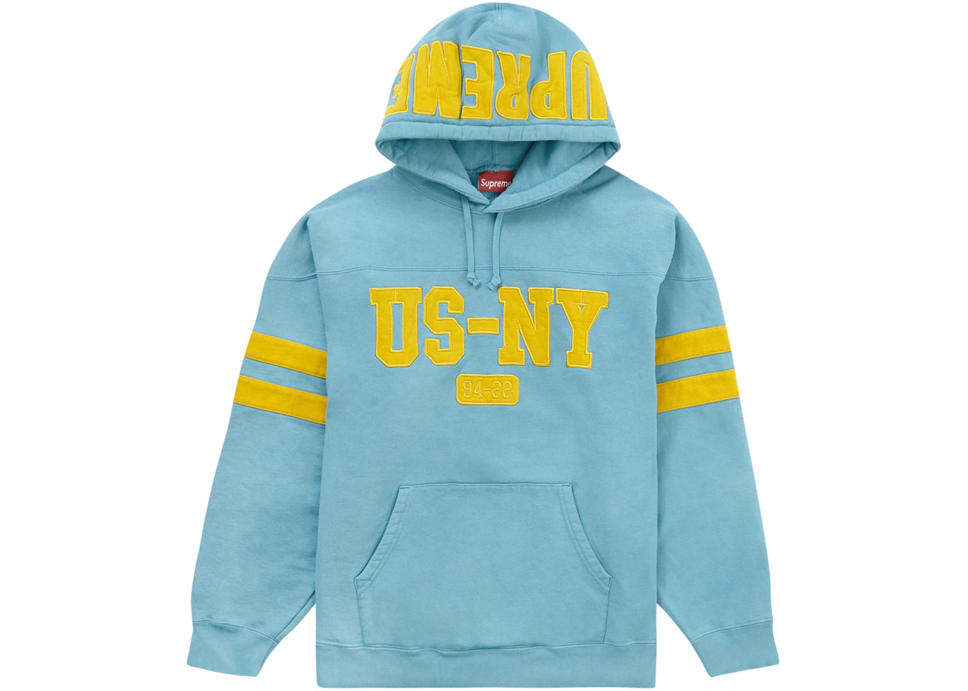 Supreme US-NY Hooded Sweatshirt Light Aqua - vue secondaire A