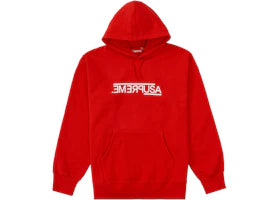 Supreme USA Hooded Sweatshirt Red