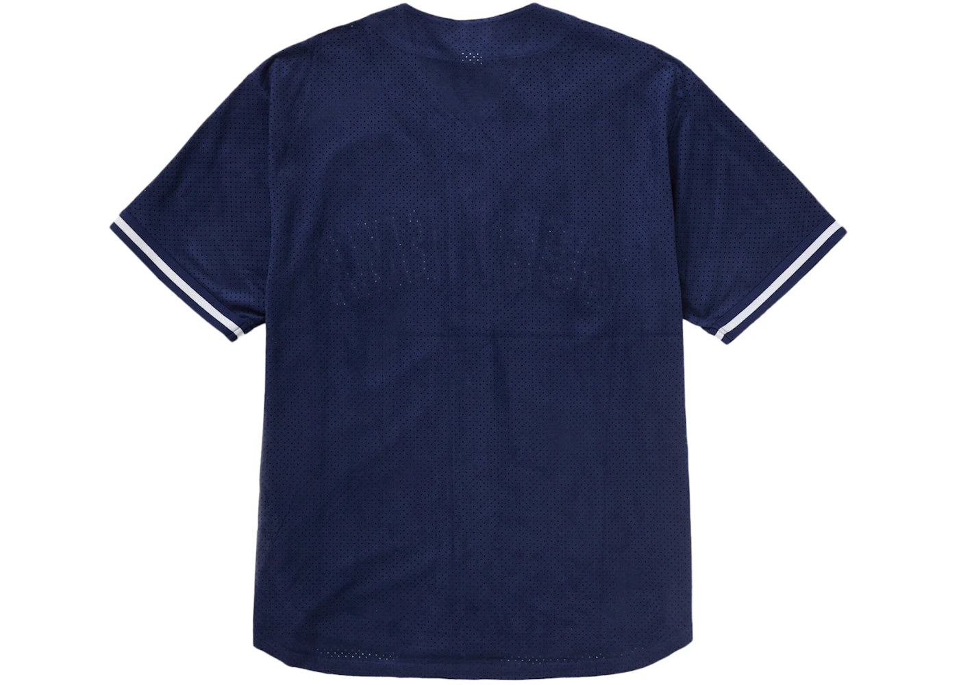 Supreme Ultrasuede Mesh Baseball Jersey Navy - vue secondaire A