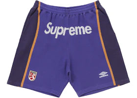 Supreme Umbro Knit Soccer Short Purple - vue 360
