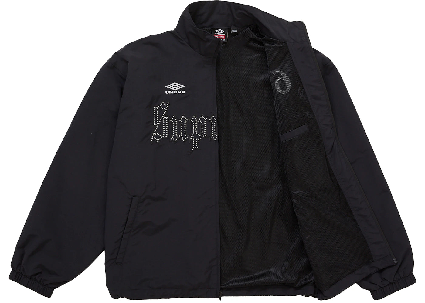 Supreme Umbro Rhinestone Track Jacket Black - vue secondaire A