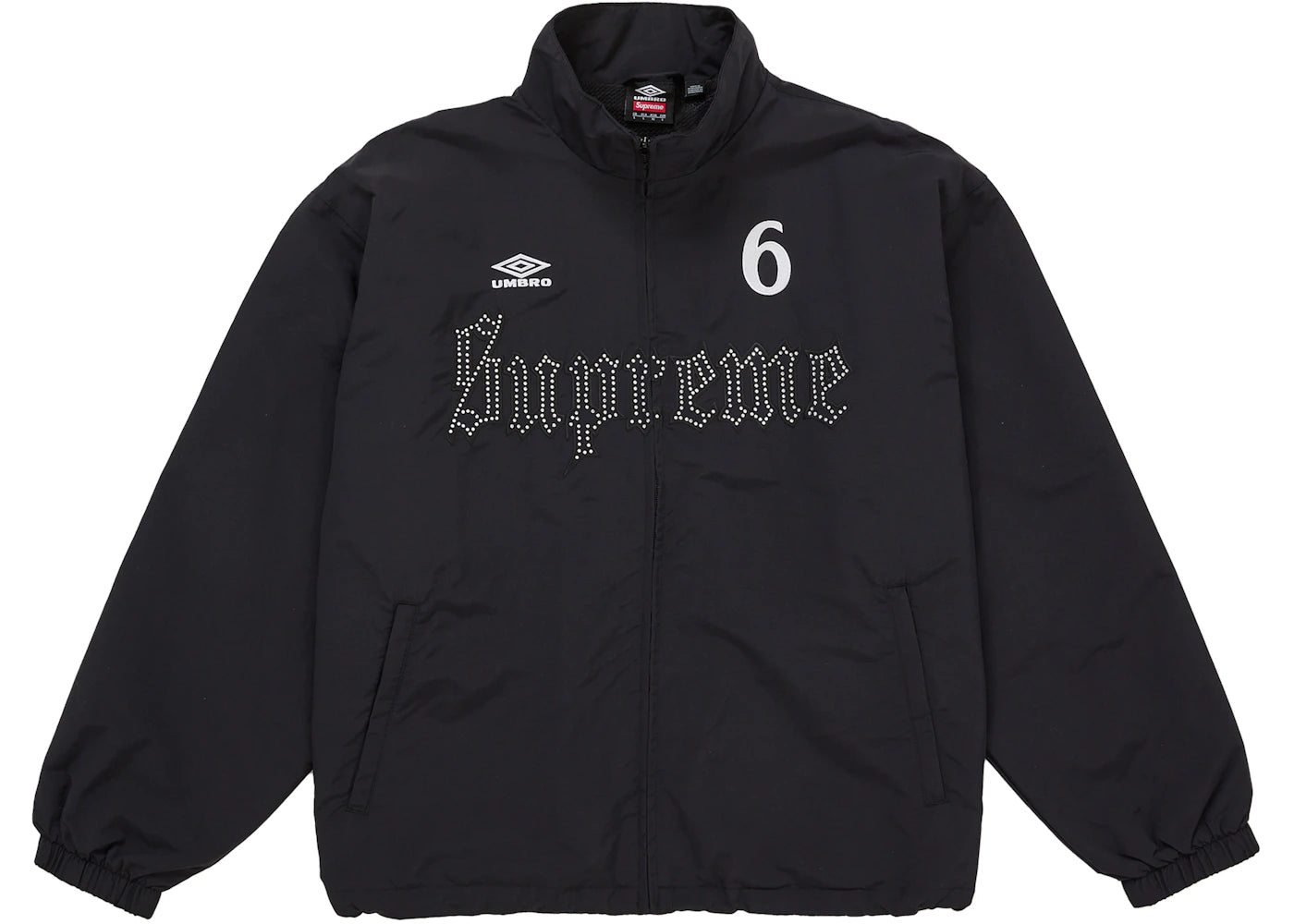 Supreme Umbro Rhinestone Track Jacket Black - vue 360