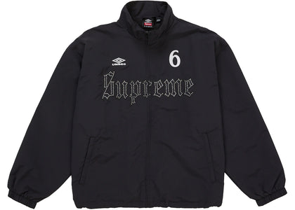 Supreme Umbro Rhinestone Track Jacket Black - authentic Supreme apparel