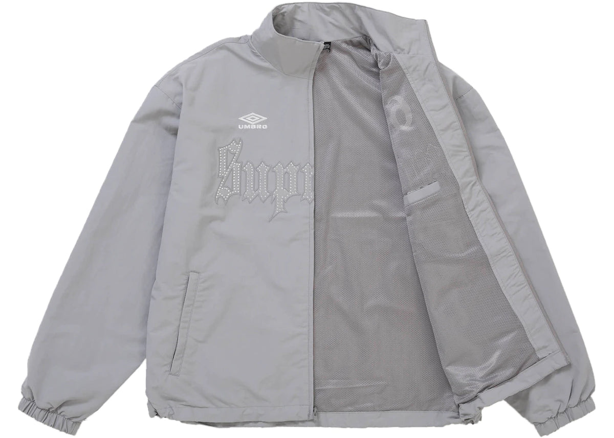 Supreme Umbro Rhinestone Track Jacket Light Grey - vue secondaire A