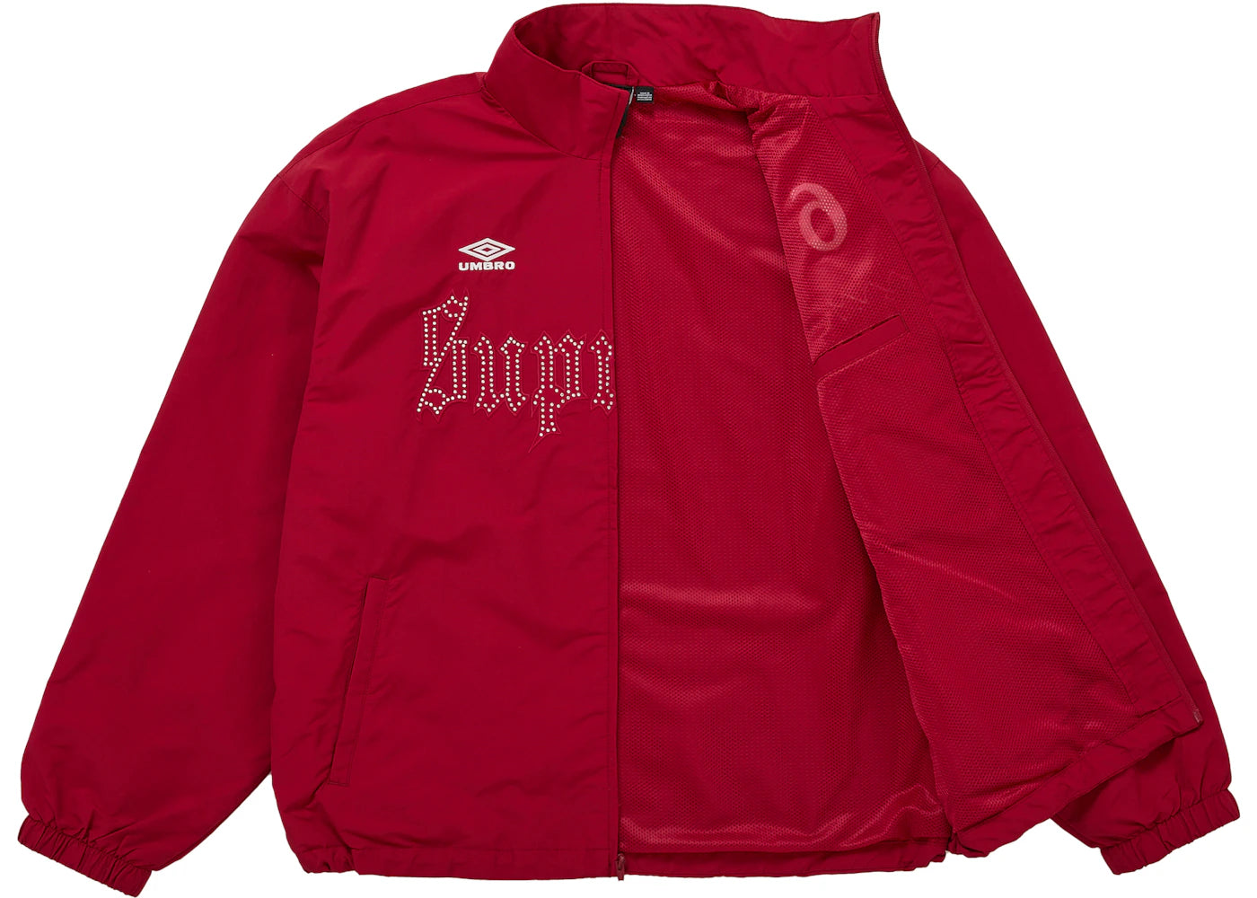 Supreme Umbro Rhinestone Track Jacket Red - vue secondaire B