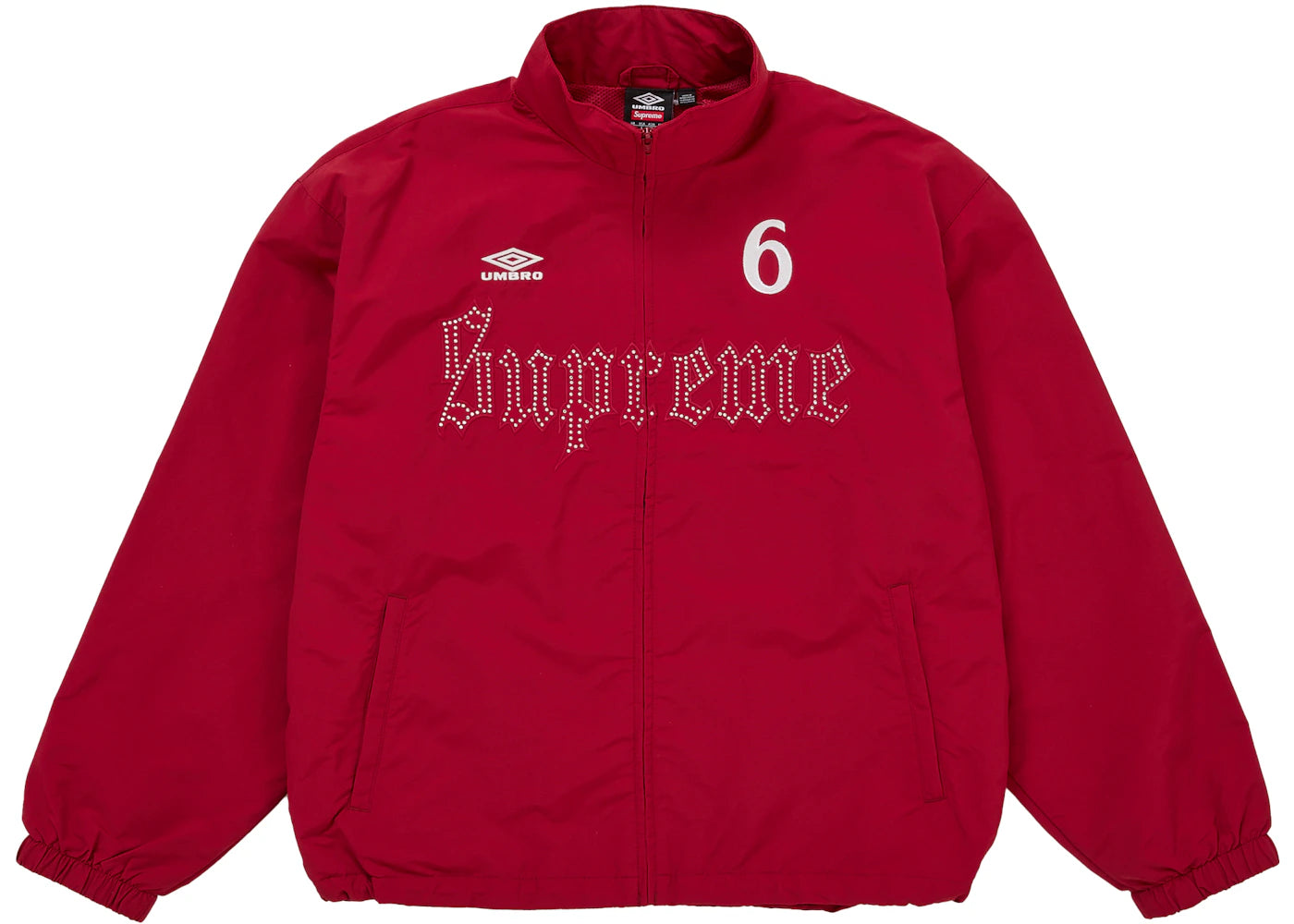 Supreme Umbro Rhinestone Track Jacket Red - vue secondaire A